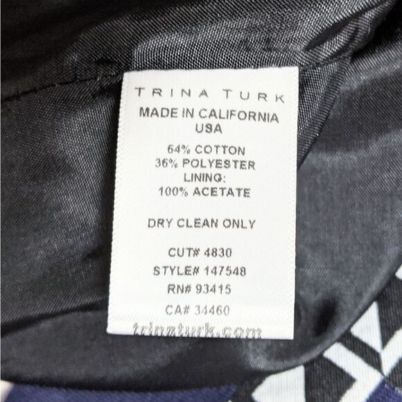 NWT TRINA TURK Minty 2 Geometric Jacket 12 - Picture 12 of 13
